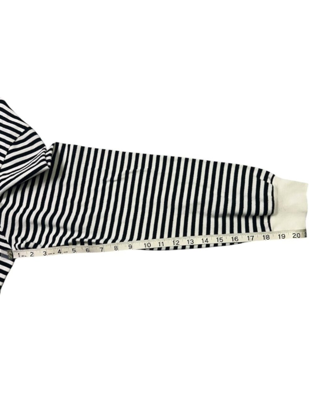 Polo Ralph Lauren Men’s L Striped Long Sleeve Polo Shirt Navy-Cream - Picture 4 of 6